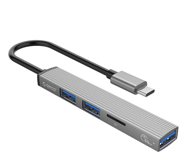 Orico USB-C - 3x USB-A, czytnik Kart AH-12F-GY-BP - 1187913 - zdjęcie
